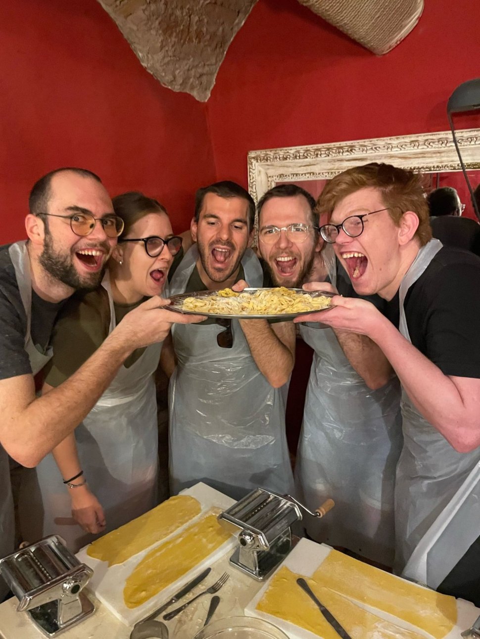Tagliatelle selbstgemacht, Reise der Jugendgruppe nach Bologna